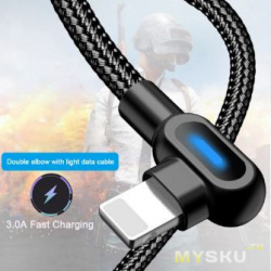 Угловой кабель для быстрой зарядки за US $1.28