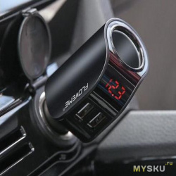 Автомобильное зарядное устройство с цифровым дисплеем за 3,79$