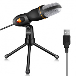 Конденсаторный USB микрофон на треноге TONOR 234BL. Цена 499 рублей