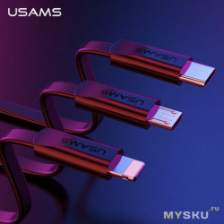 Акция на кабели USAMS (microUSB, Type-C, Lightning) от 0.80$