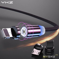 Акция. Магнитные кабели YKZ 2.4A от 1.23$ до 1.29$