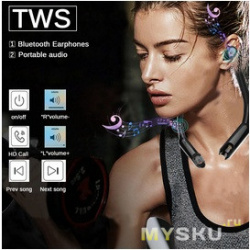 WS Bluetooth 5.0 наушники XG10 необычной реализации за US$23.79
