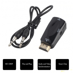 Переходник-преобразователь Hdmi-to-Vga за 1.87$