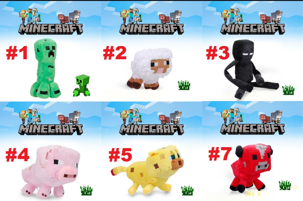Плюшевая игрушка Minicraft. На выбор 7 фигурок за 0.99$