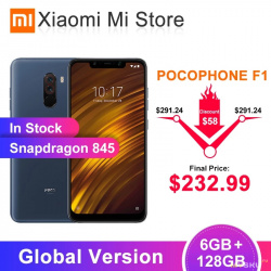 Смартфон Xiaomi Pocophone F1 6+128GB глобальная версия. Цена 232.99$