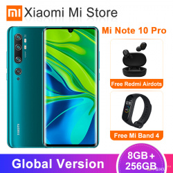 Xiaomi Mi Note 10 Pro 8/256Gb Global + Redmi Airdots + Mi Band 4 за 530.27$