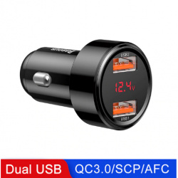 Автомобильное зарядное Baseus QC 3.0 45Вт за 9.14$
