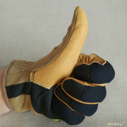 Рабочие перчатки Mechanix с эластичной манжетой и кожаными вставками