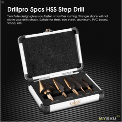 Конусные сверла Drillpro с кобальтовым покрытием за $11,99