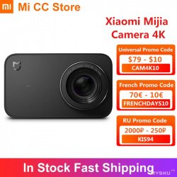 Экшн -камера Xiaomi Mijia 4K за 79.99$
