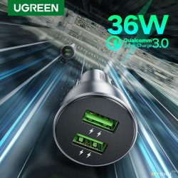 Скидка 3/10 на два автомобильных зарядника от Ugreen, выходят по ~ 7.6$