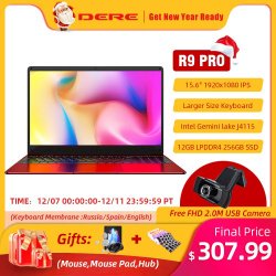 Ноутбук Dere R9 PRO 15.6 inch Laptop Intel Gemini lake J4115 /8GB RAM+128GB SSD Wndows 10 pro за $279.99