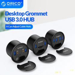 Orico USB 3.0 Hub'ы в столешницу от 8.99 до 12.68$