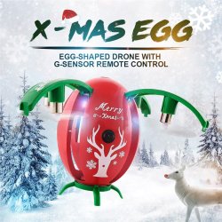 Складной мини-квадрокоптер JJRC H66 за $11.70 (+ доставка в РФ $0.87). Рождественский дизайн, удержание высоты, управление при помощи гироскопического датчика