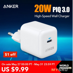Зарядка USB-C Anker PowerPort III 20W PIQ 3.0- 6,99$