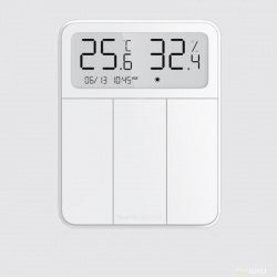 Трехклавишный настенный выключатель Xiaomi Mijia ZNKG03HL с термогигрометром за $22.49