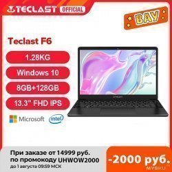 13.3" ноутбук Teclast F6 за $176