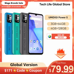 Смартфон UMIDIGI Power 5, Android 11, Helio G25, тройная камера 16 МП, 6,53 мАч за 5097 руб
