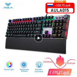 32.33$ (2235руб.) Механическая клавиатура AULA F2088, 108 клавиш, RU