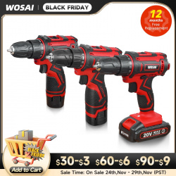 Аккумуляторный шуруповерт-дрель WOSAI-3012-A1 за $15.2