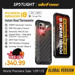 Акция на смартфон ulefone power armor 18 за 349$
