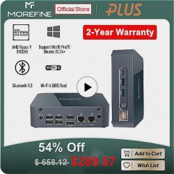 Мини-компьютер MOREFINE S500 + AMD Ryzen Mini PC R5 5600H 5825U за 23853 руб.