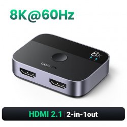 Скидка на HDMI 2.1 переключатель Ugreen CM561 c поддержкой 8К 60Гц (цена 1460р)