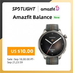 Снижение цены на новые умные часы Amazfit Balance (23311,03 ₽)