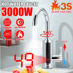 13.99-15.99$ Проточный водонагреватель 3000W с индикацией температуры