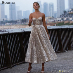 Женское кружевное платье с блестками Booma