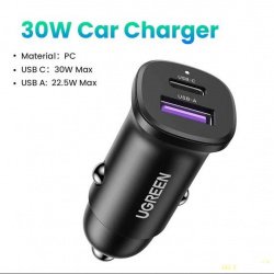 Автомобильная зарядка UGREEN 30W со скидкой за 324 руб.
