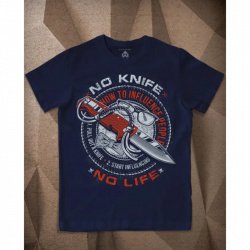 Футболка Земля Воинов с принтом No Knife, No Life
