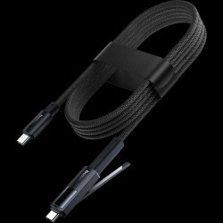 Скидка на зарядный кабель Type-C to Type-C от Baseus, 100Вт, длина 1.5 метра, встроенная подставка (цена 561р)