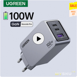 30.73$-50.79$ Зарядное устройство UGREEN Nexode Pro 100W