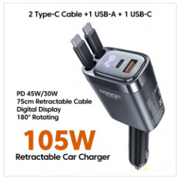 Скидка на автомобильное зарядное устройство Toocki 105W за 1309₽