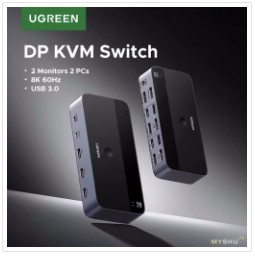 UGREEN HDMI 8K KVM-переключатель на 2 монитора за 4378 руб.