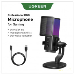 UGREEN USB конденсаторный микрофон с RGB подсветкой за 2579 руб.