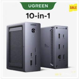 70.31$-78.14$ Скидка на UGREEN CM923 10-in-1 USB-C док-станцию с M.2 NVMe, 4K@60Hz, PD100W