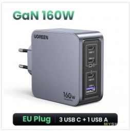 Быстрая зарядка UGREEN 160W GaN PD3.1 по акции (с купоном 3987 руб.)