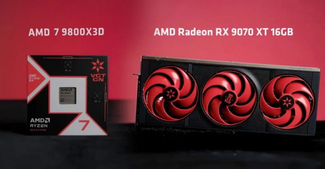 AMD представила спецверсии Ryzen 7 9800X3D и Radeon RX 9070 XT по мотивам Valorant — купить их не получится